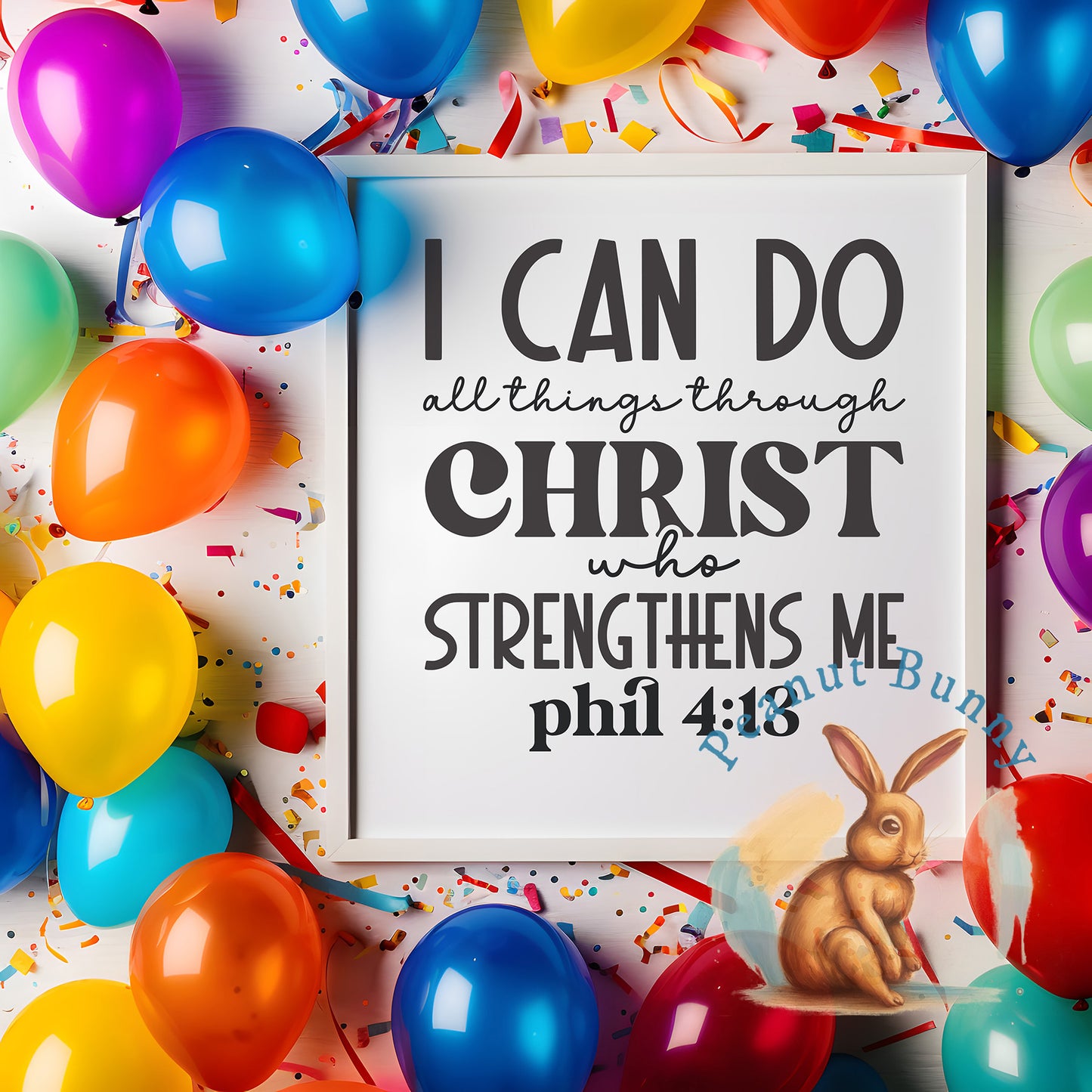 I can do all things though christ who strengthens me phil 4 13-01 Christian DTF 361