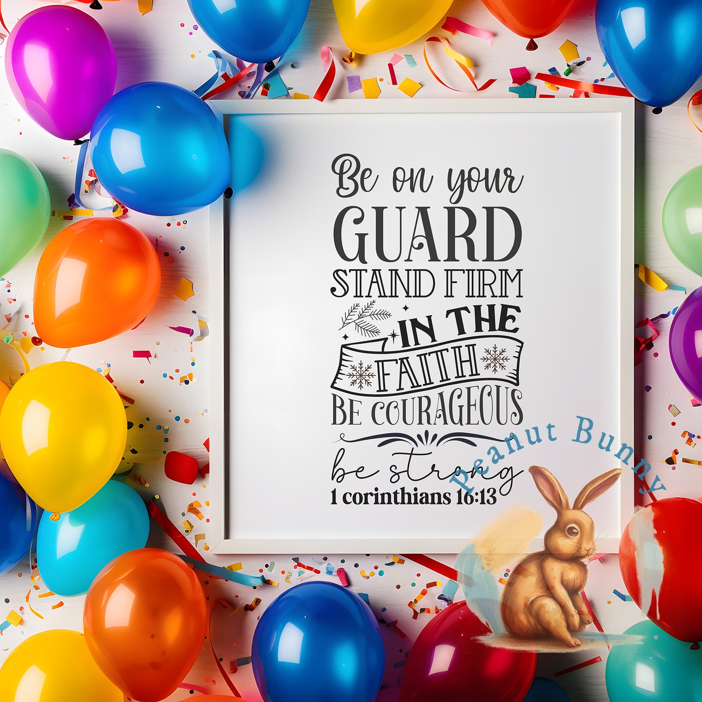 Be on your guard stand firm in the faith be courageous be strong 1 corinthians 16 13-01 Christian DTF 225