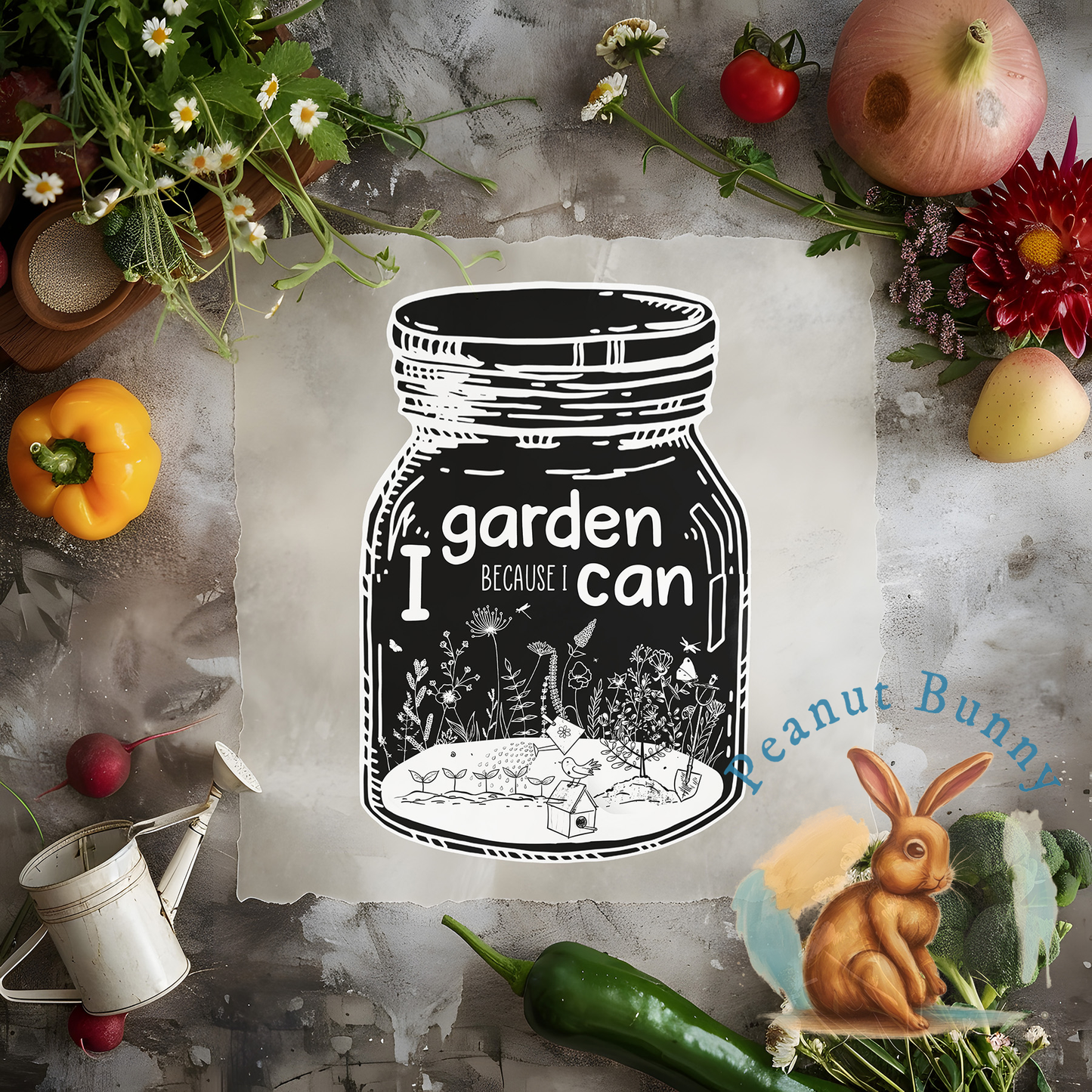 Garden Delight Whimsy Gardening DTF PIC
