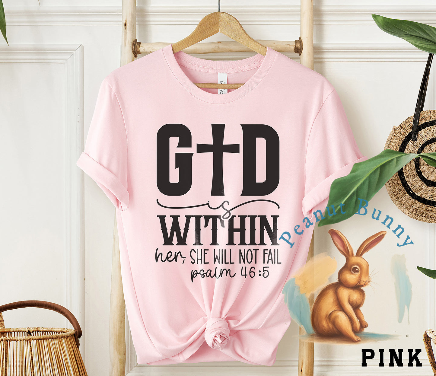 God is within her,she will not fail psalm 46 5-01 Christian DTF 322