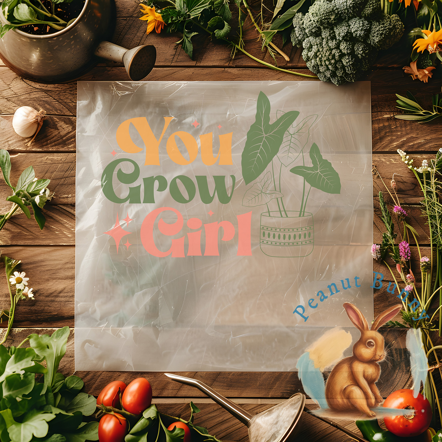 Sow and Grow Delight Gardening DTF PIC