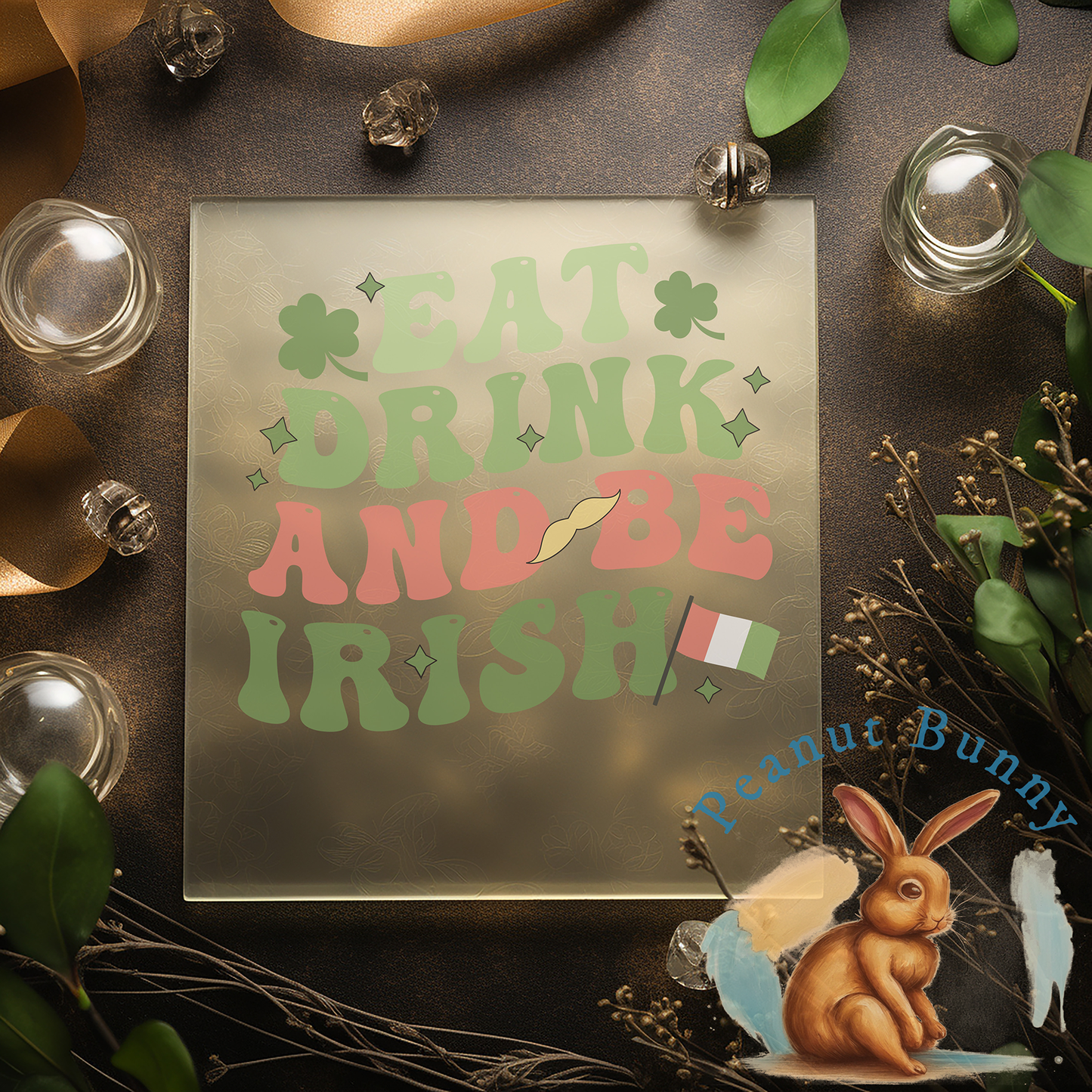 Green Festive Whimsy DTF Transfer