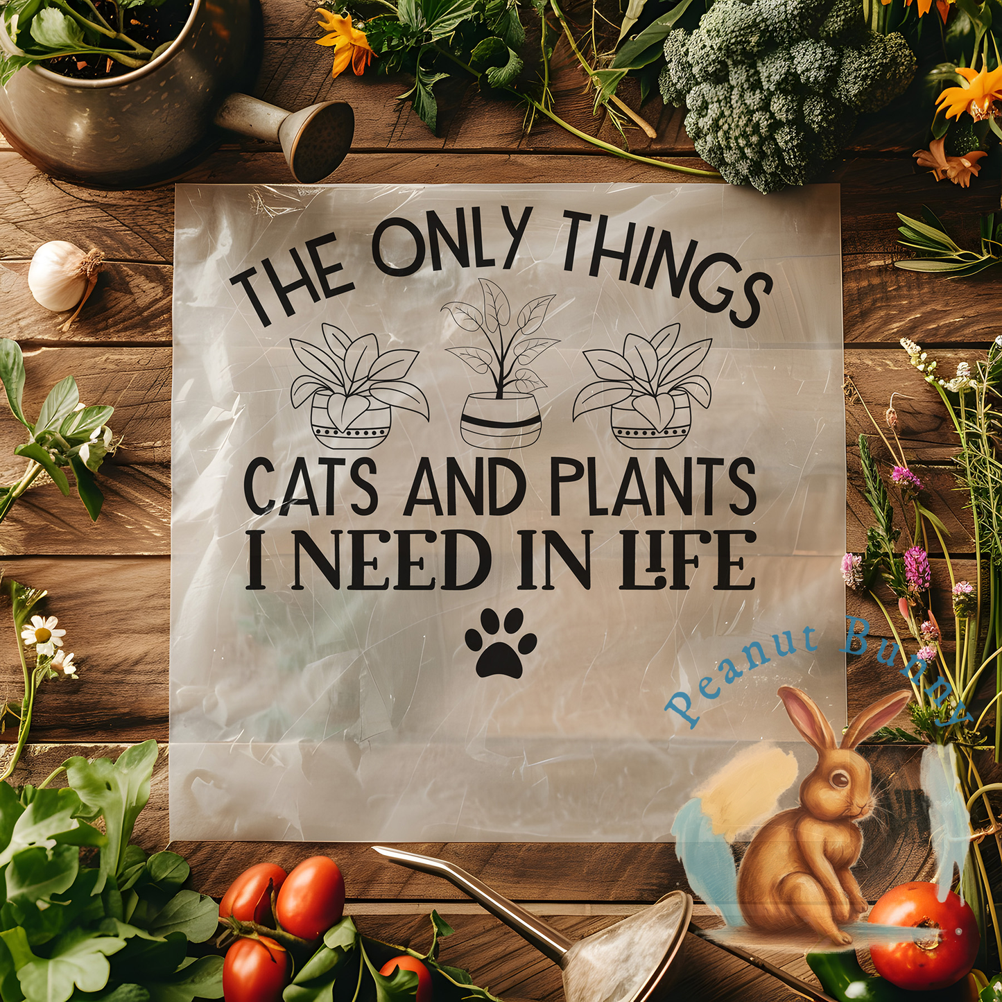 Planting Paradise Whimsy Gardening DTF PIC