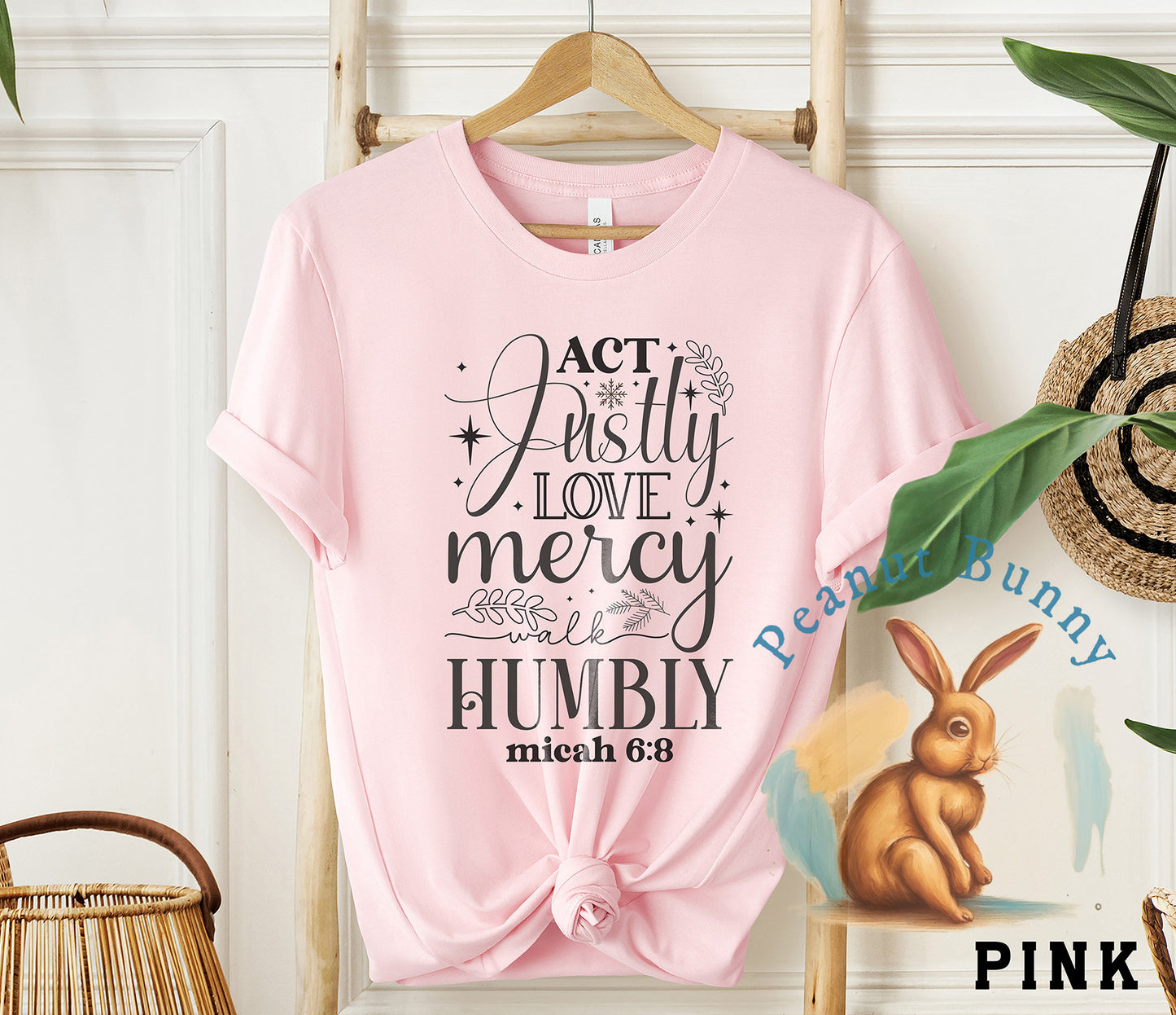ACT justly love mercy walk humbly micah 6 8-01 Christian DTF 208