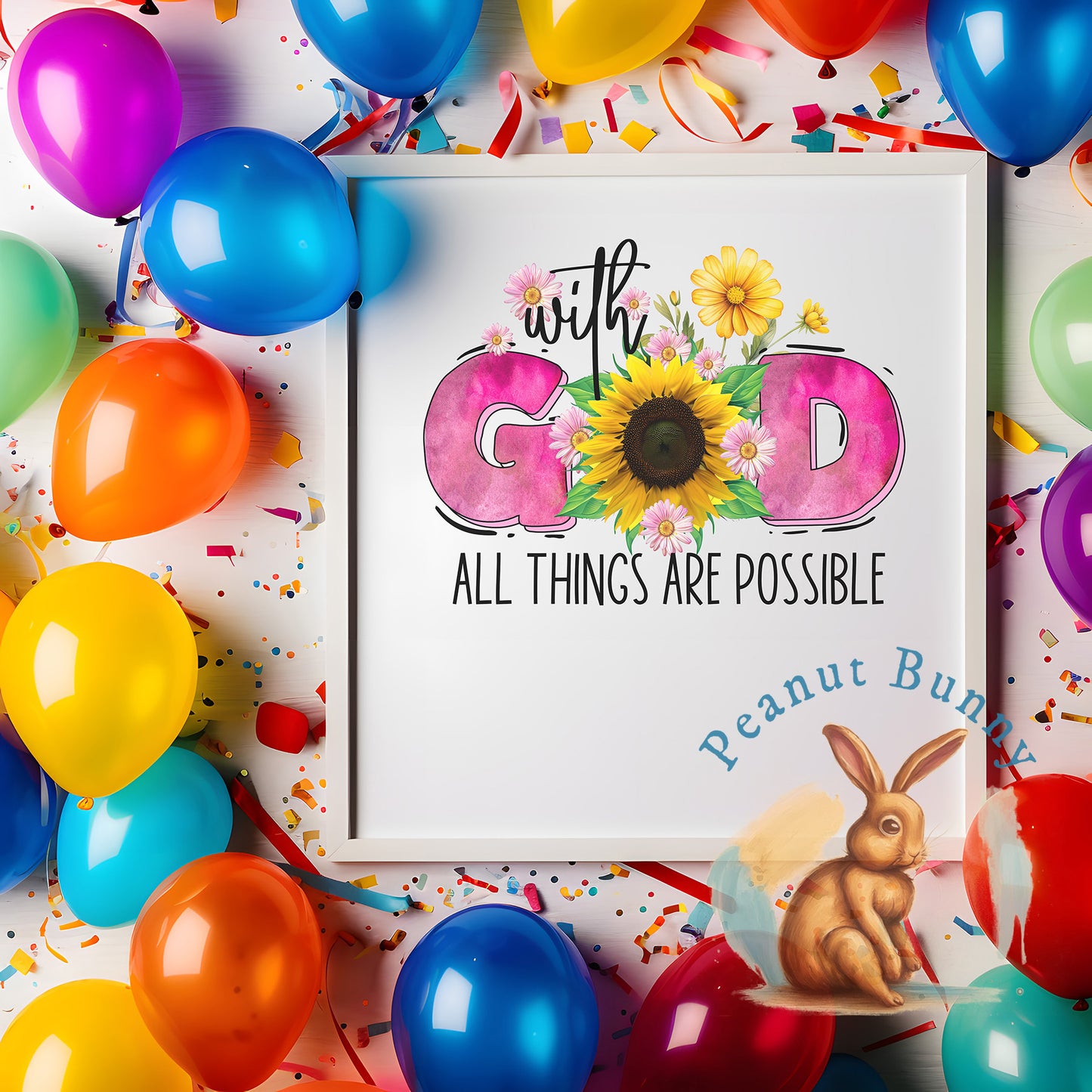 Rms0305- 1 With God All Things Are Possible Christian DTF 534