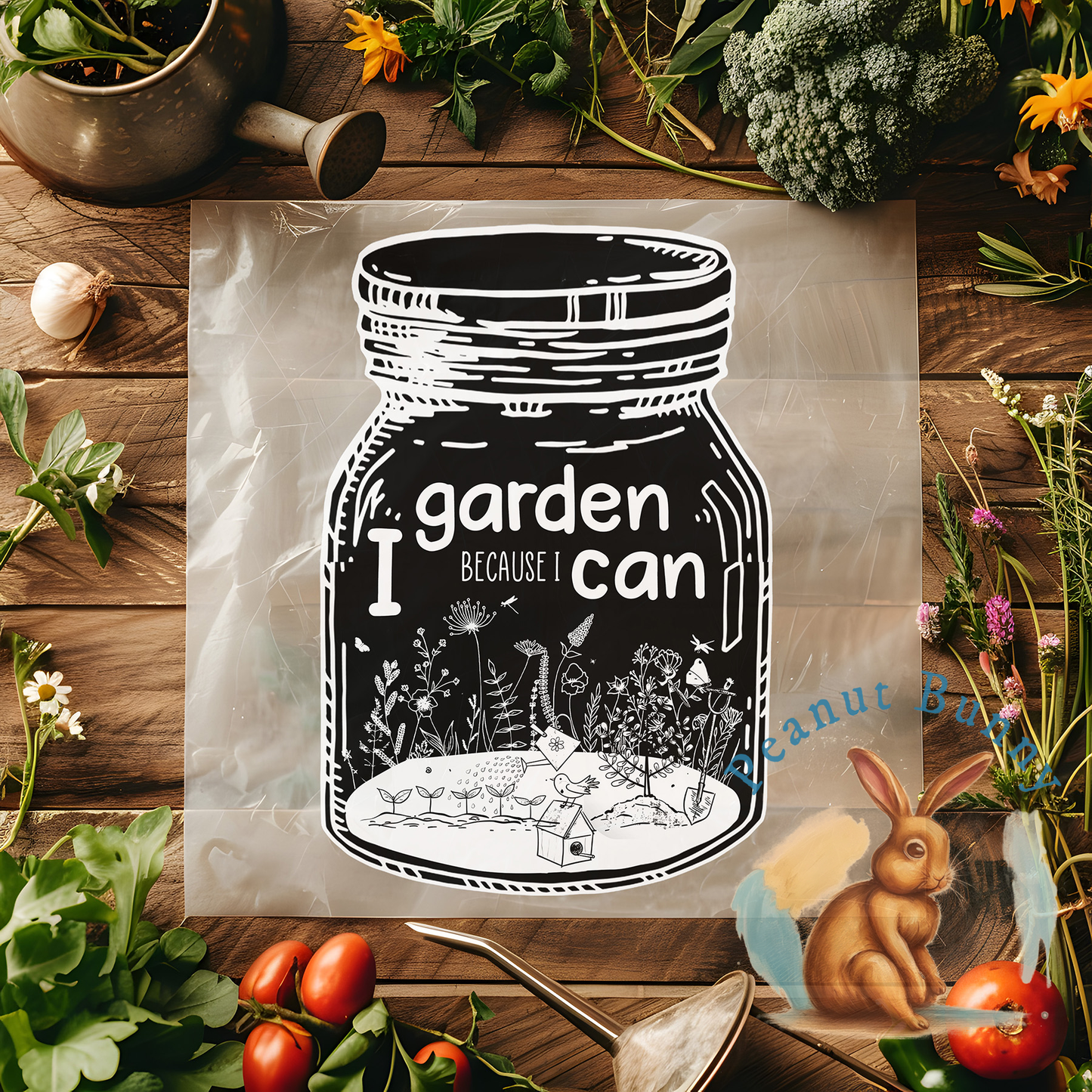 Garden Delight Whimsy Gardening DTF PIC
