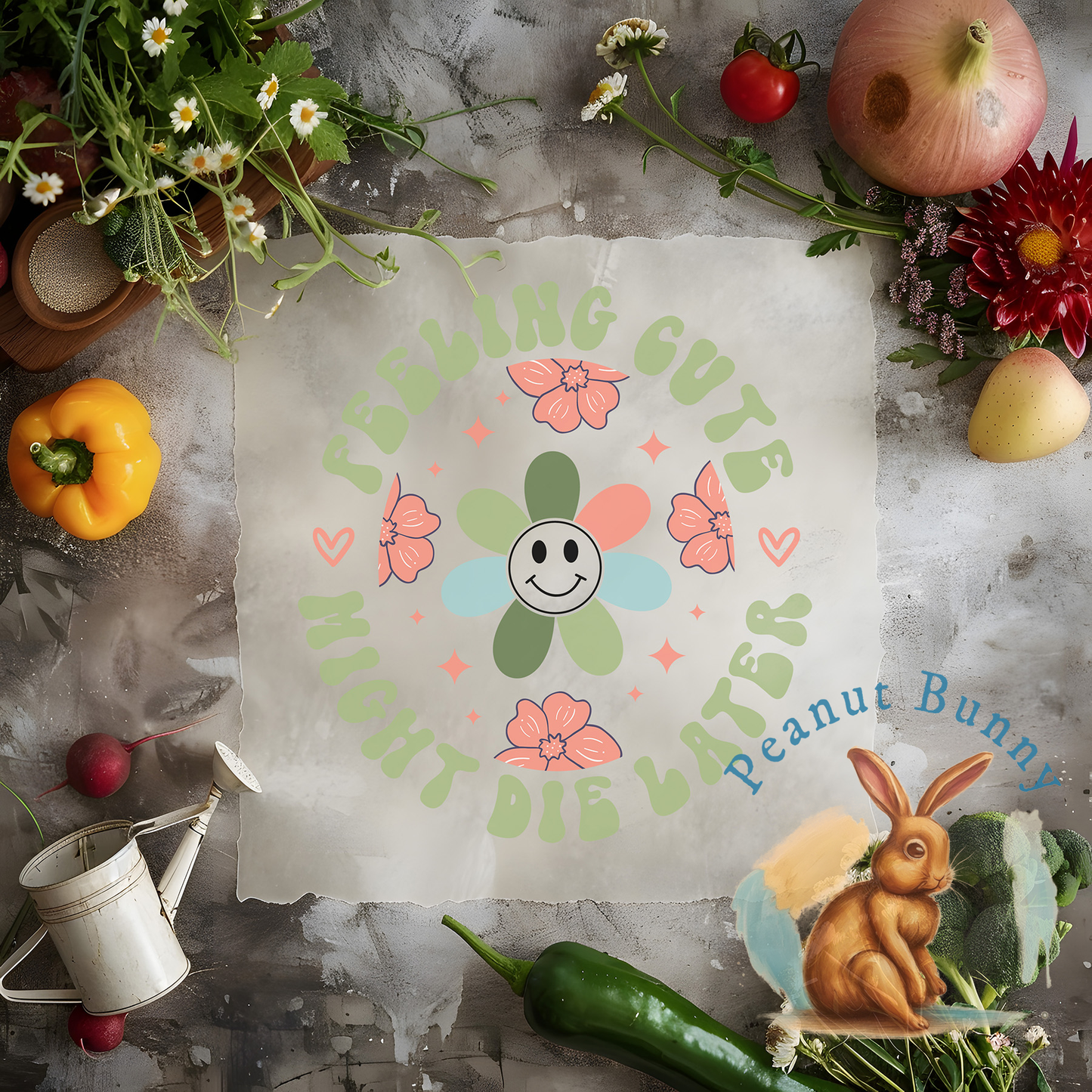 Geranium Glee Gardening DTF PIC