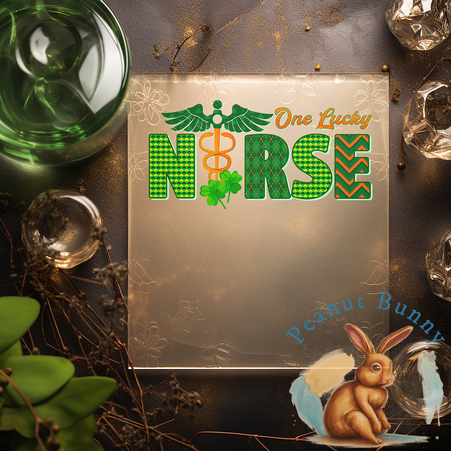 Emerald Echoes of Euphoria DTF Transfer
