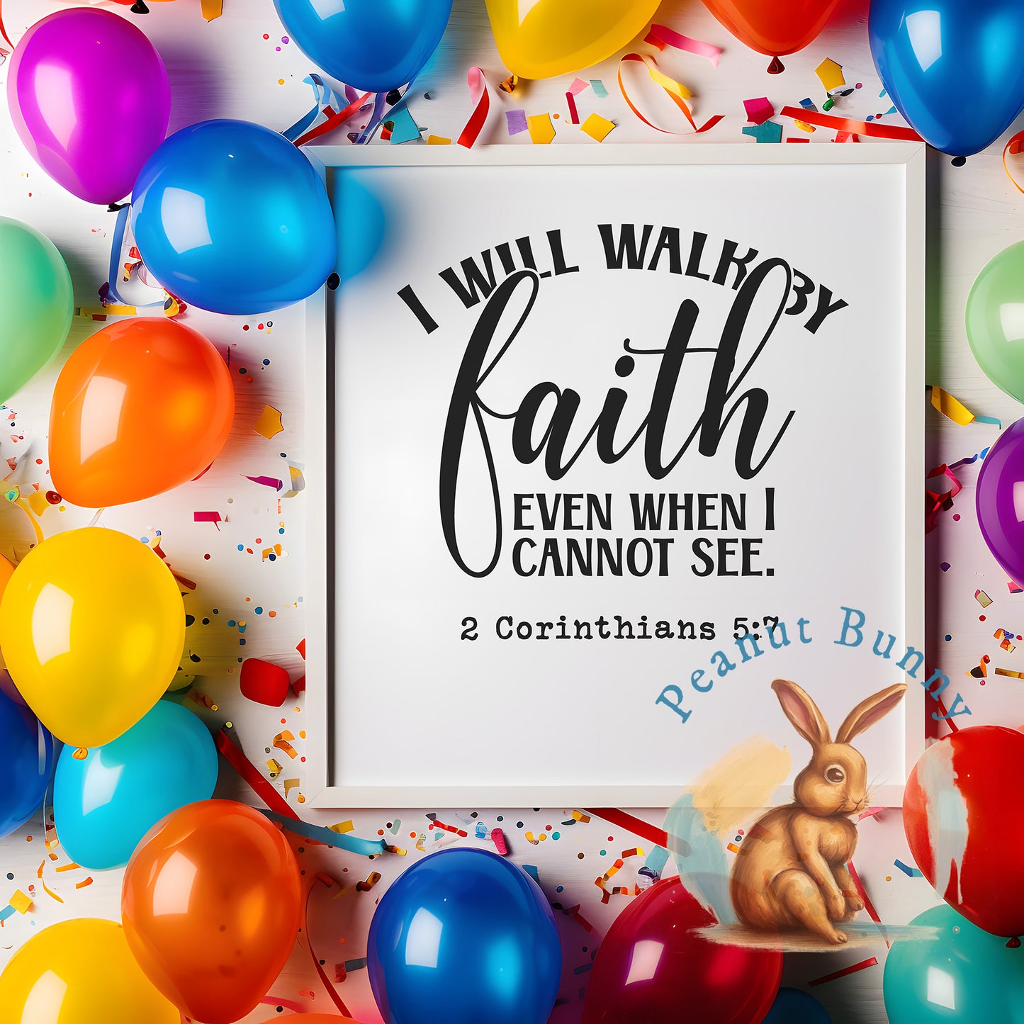 I Will Walk by Faith Even When I Cannot See Christian DTF 374