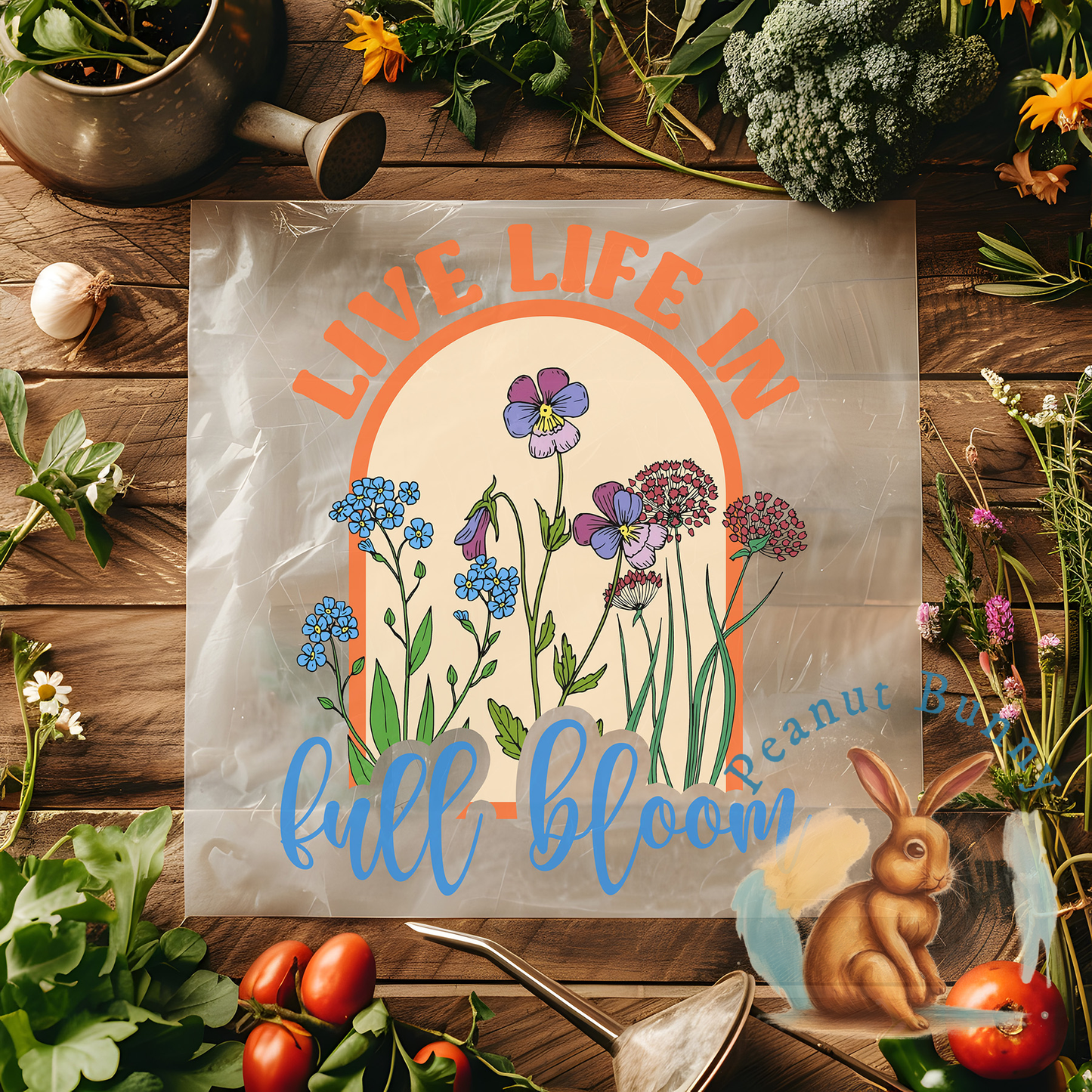 Zinnia Zephyr Gardening DTF PIC