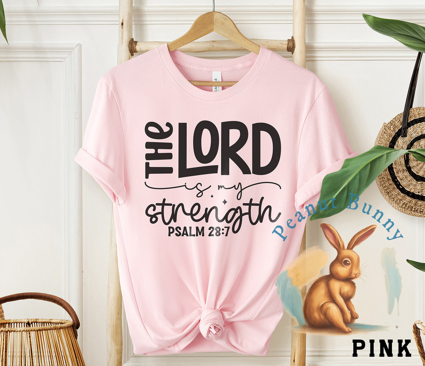The lord is my strength psalm 28 7-01 Christian DTF 577