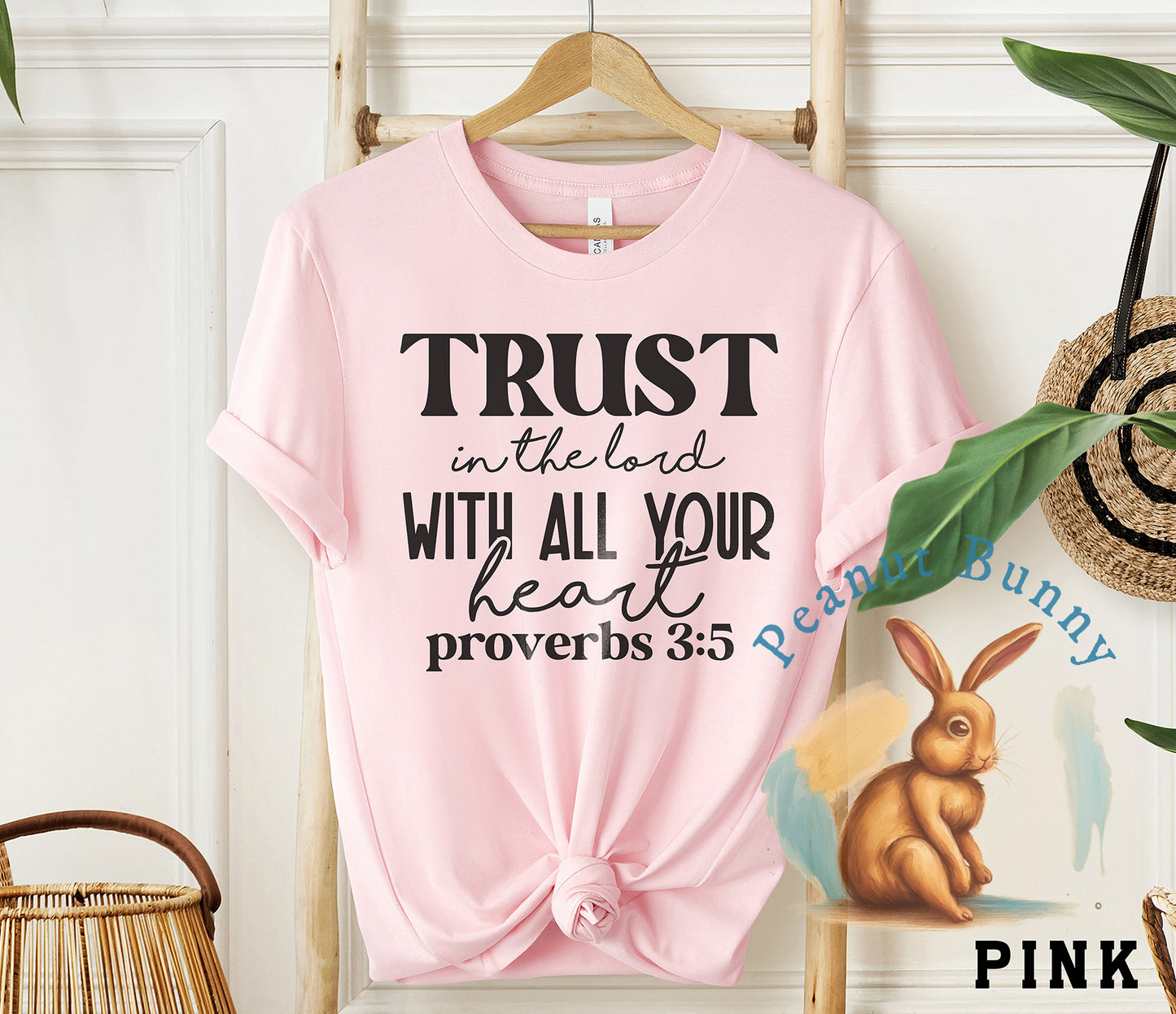Trust in the lord with all your heart proverbs 3 5-01 Christian DTF 585