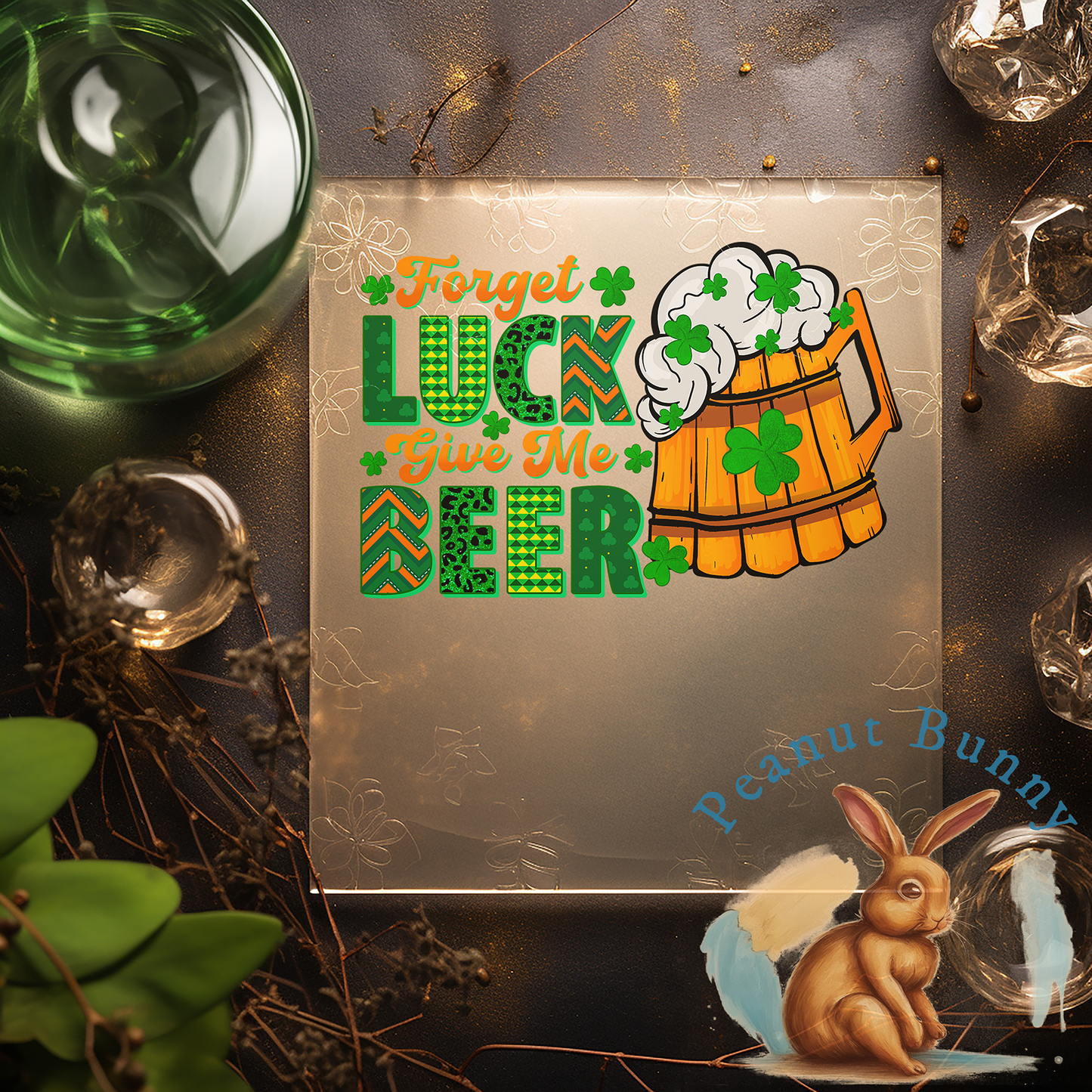 Emerald Elegance Bliss DTF Transfer