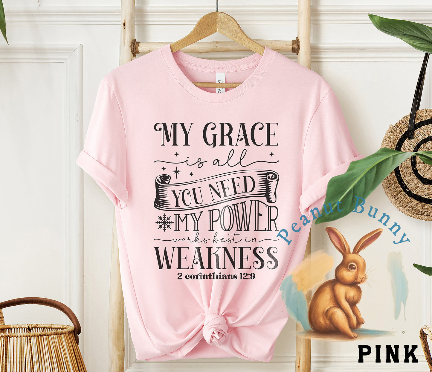 My grace is all you need my power works best in weakness 2 corinthians 12 9-01 Christian DTF 442