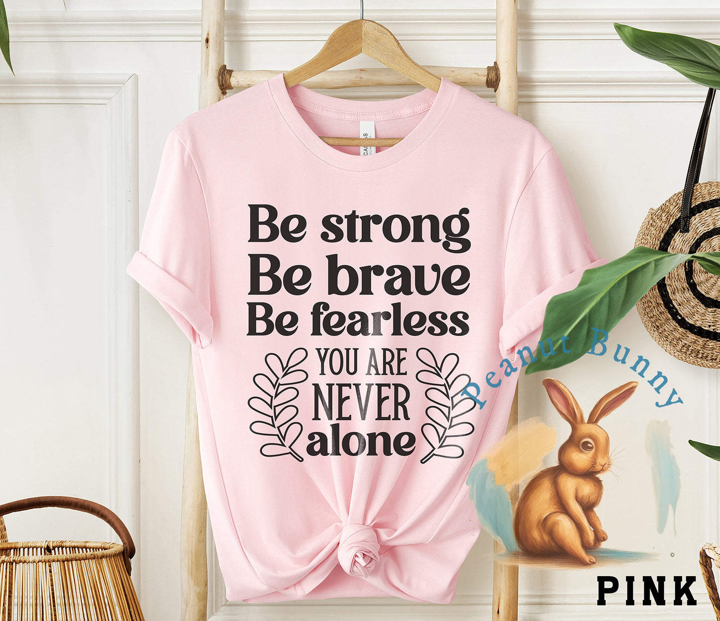 Be strong be brave be fearless you are never alone joshua 1 9-01 Christian DTF 235