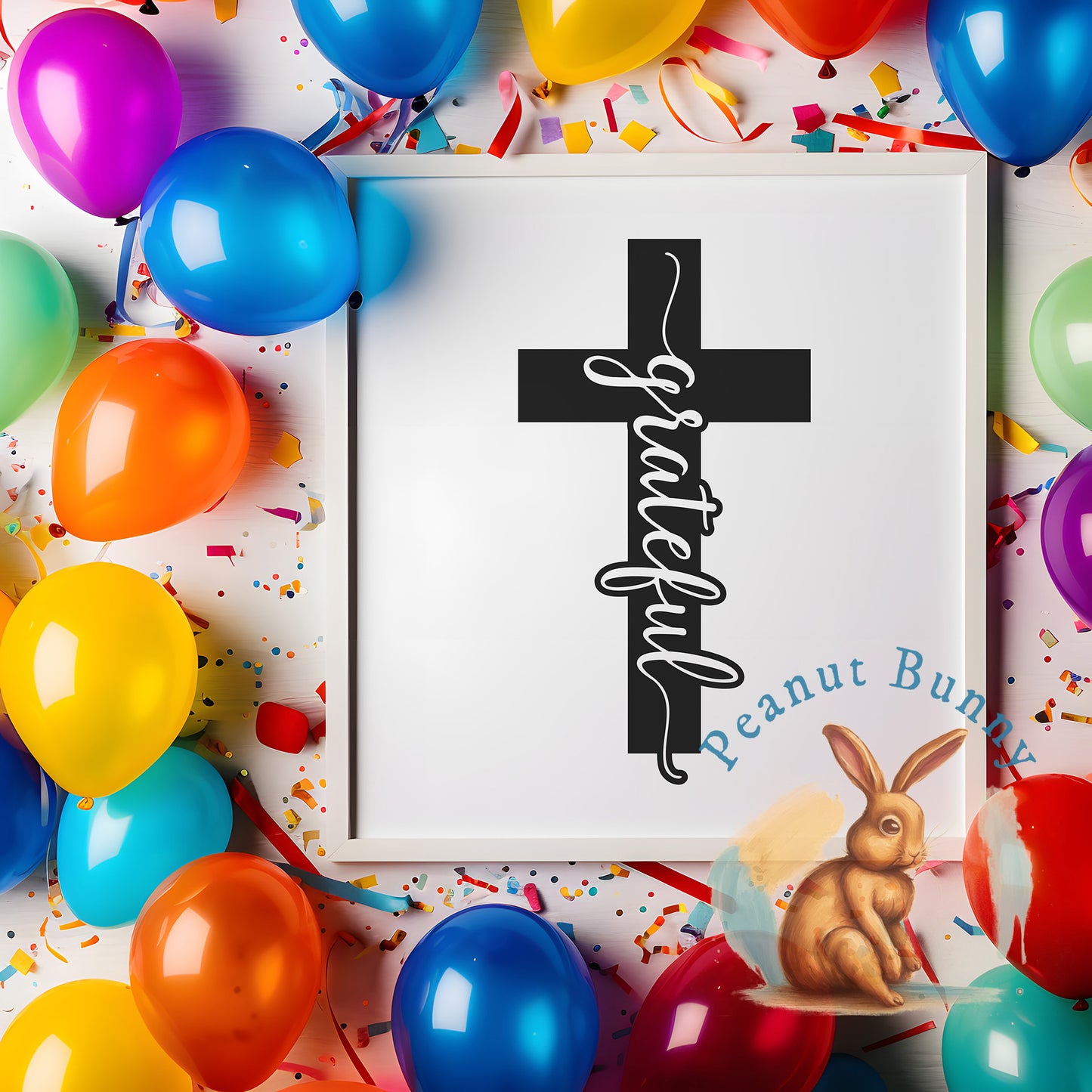 Grateful-Cross-Solid Christian DTF 326