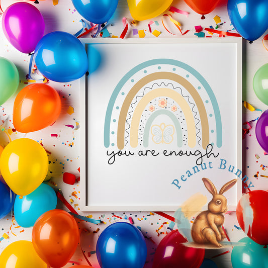You Are Enough Rainbow Christian DTF 45