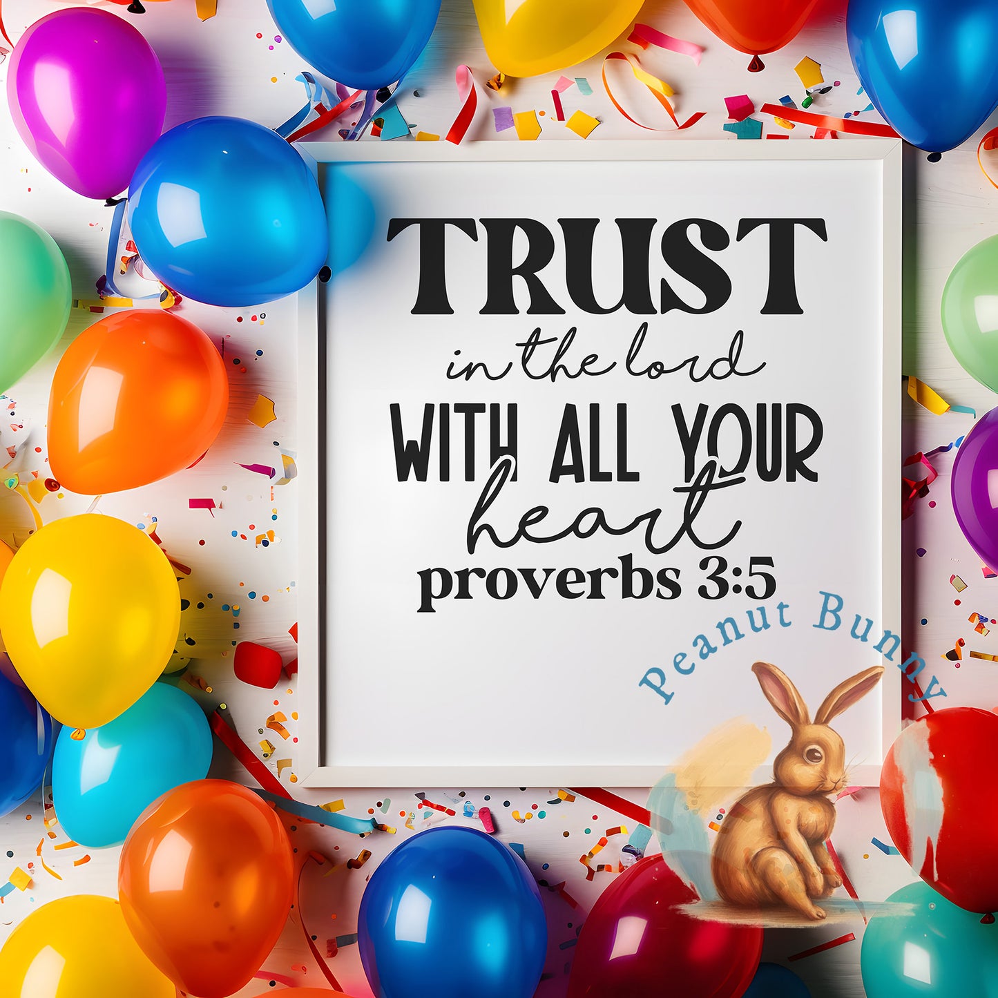 Trust in the lord with all your heart proverbs 3 5-01 Christian DTF 585