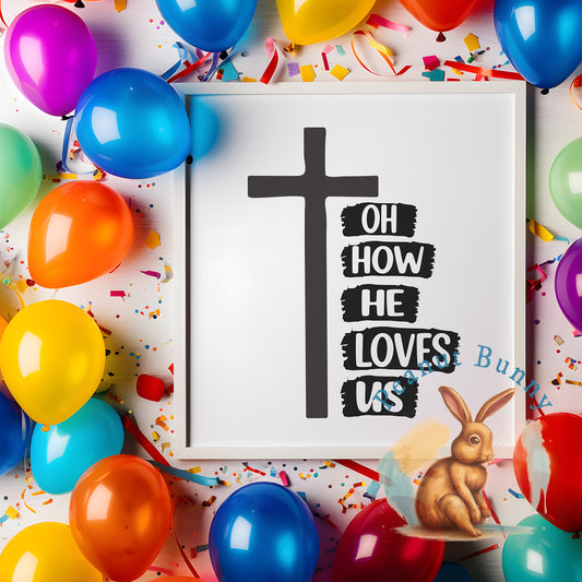 Oh how he loves us-01 Christian DTF 470