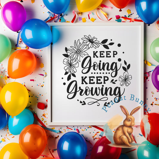 Keep going, keep growing Christian DTF 412