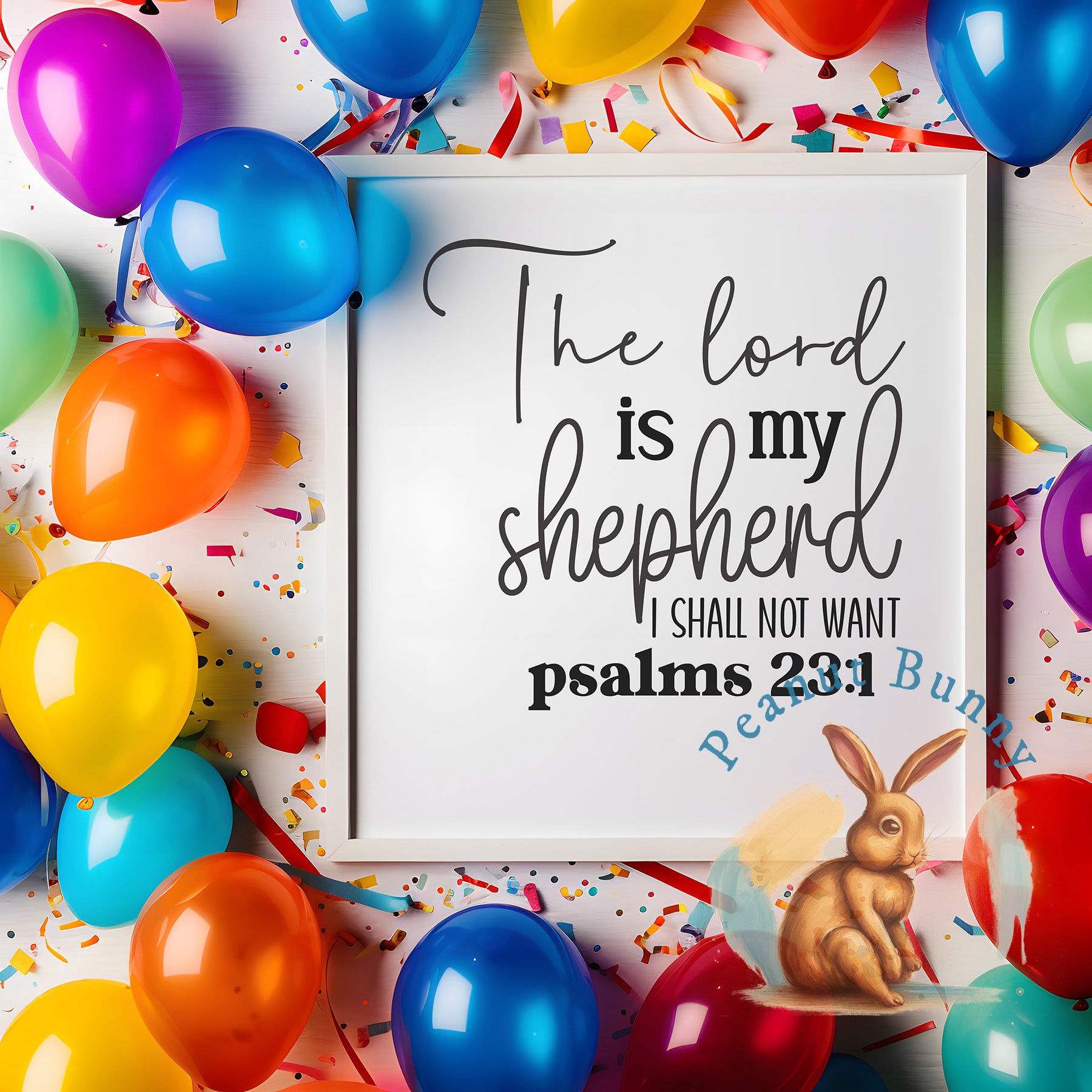 The lord is my shepherd i small not want-01 Christian DTF 575