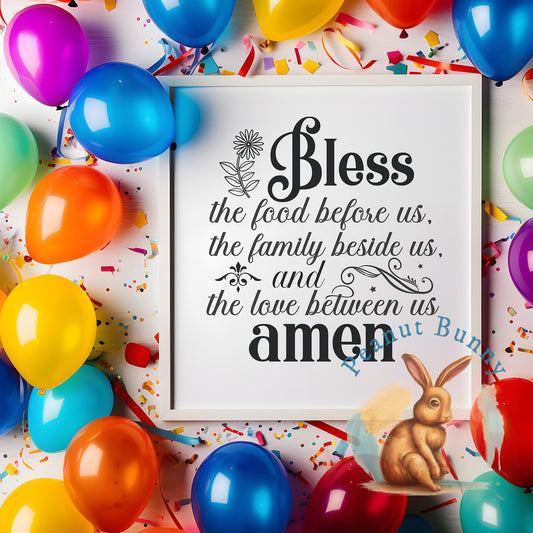 Bless the food before us,the family beside us,and the love between us amen-01 Christian DTF 246