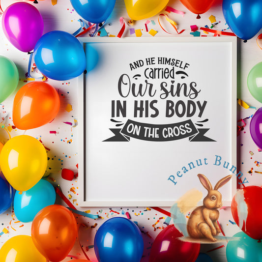 and he himself carried our sins in his body on the cross-01 Christian DTF 215