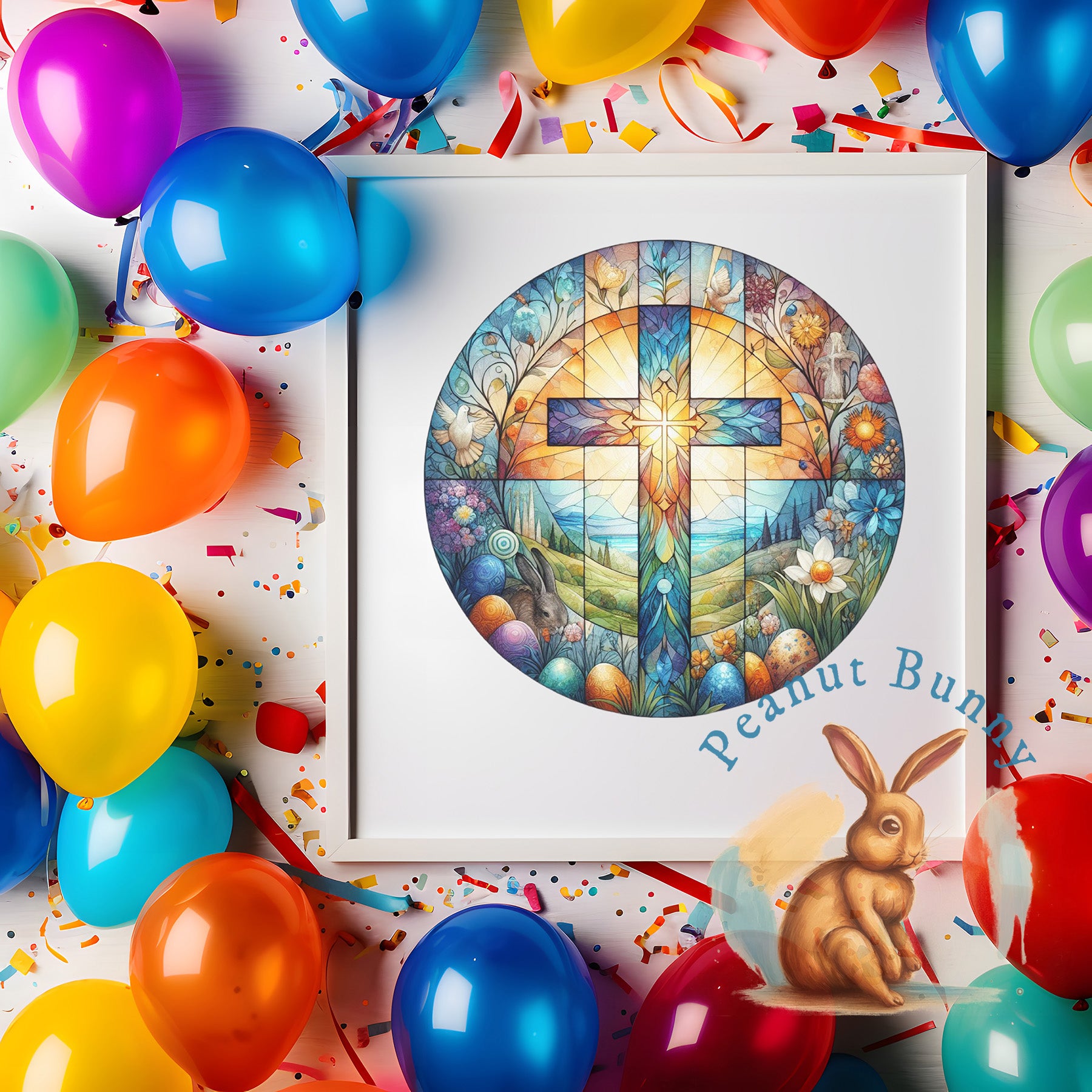Stained Glass Cross 10 Christian DTF 30