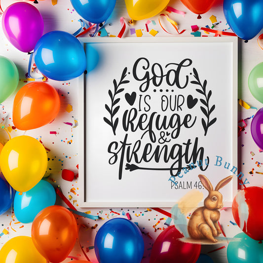God is our refuge and strength Christian DTF 320