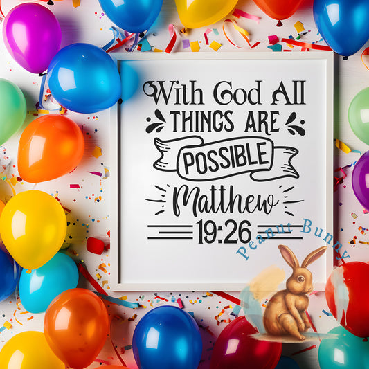 1 With god all things are possible Christian DTF 443