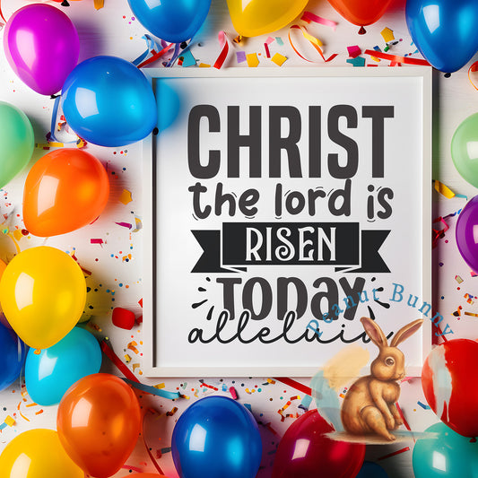 Christ the lord is risen today alleluia-01 Christian DTF 262