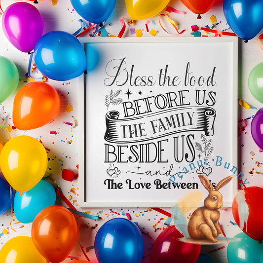 Bless the food before us the family beside us and the love between us 1-01 Christian DTF 244