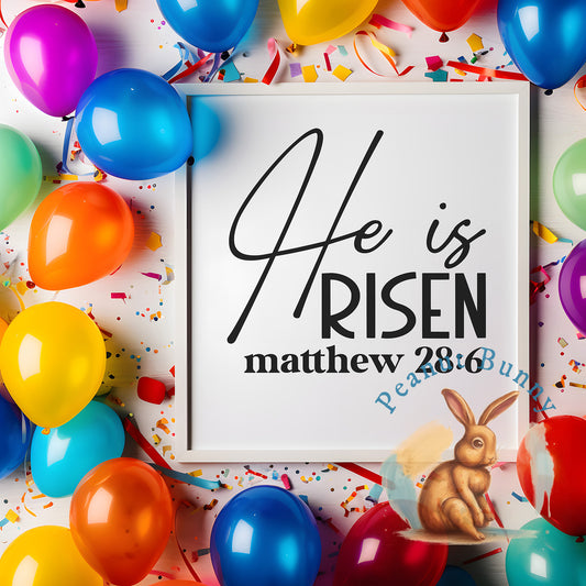 He is risen matthew 28 6-01 Christian DTF 334