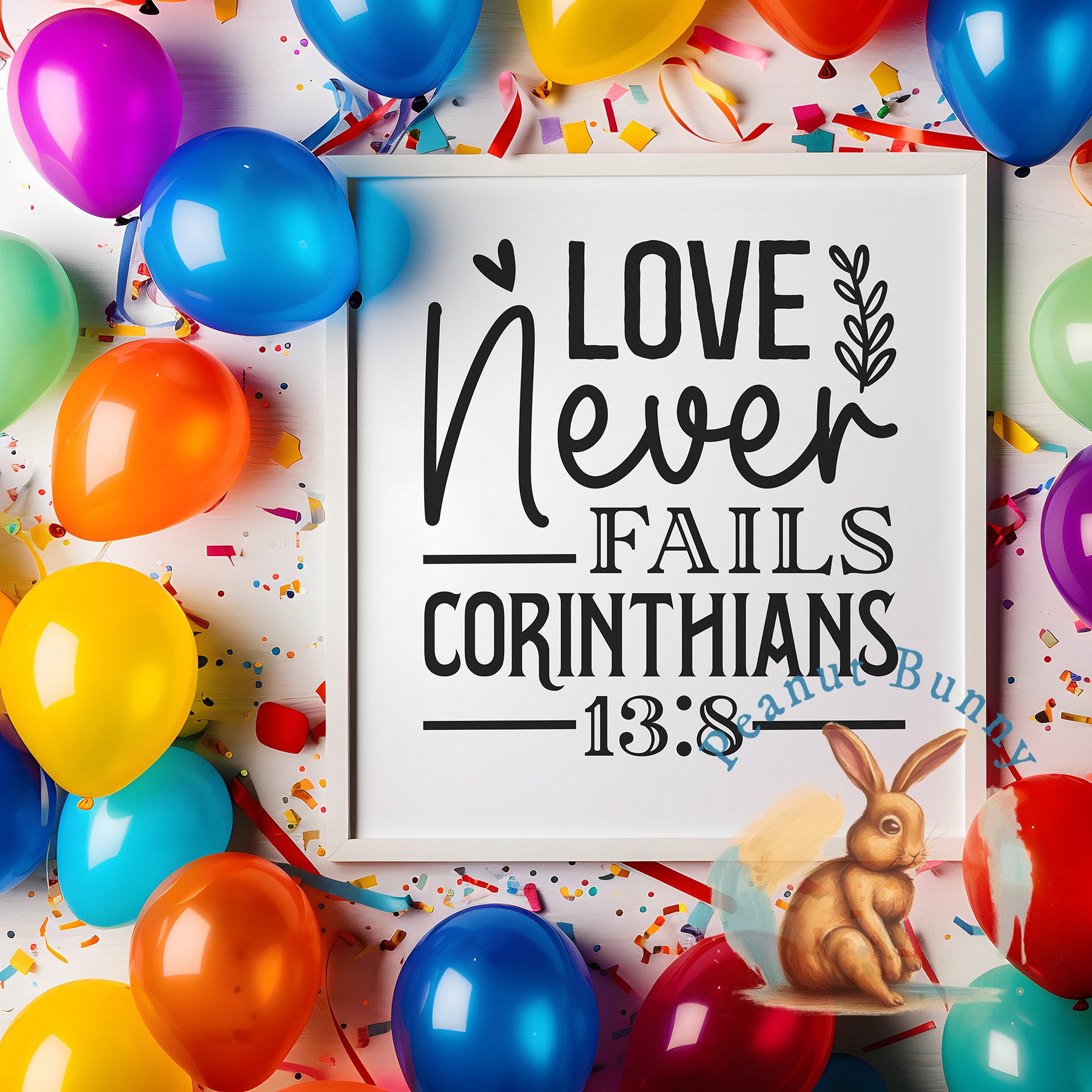Love never fails Corinthians Christian DTF 458