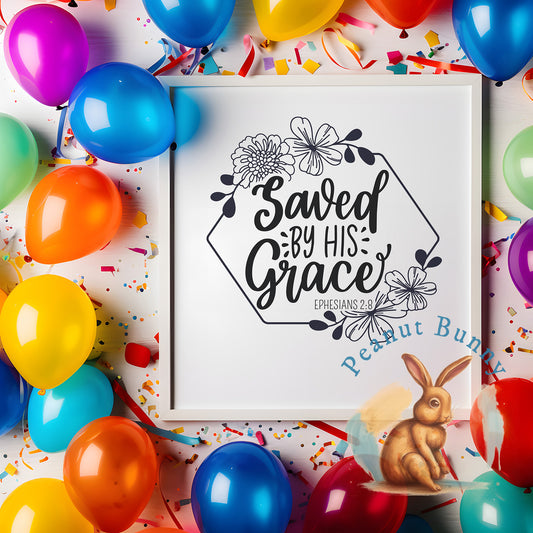 Saved by His grace Christian DTF 552