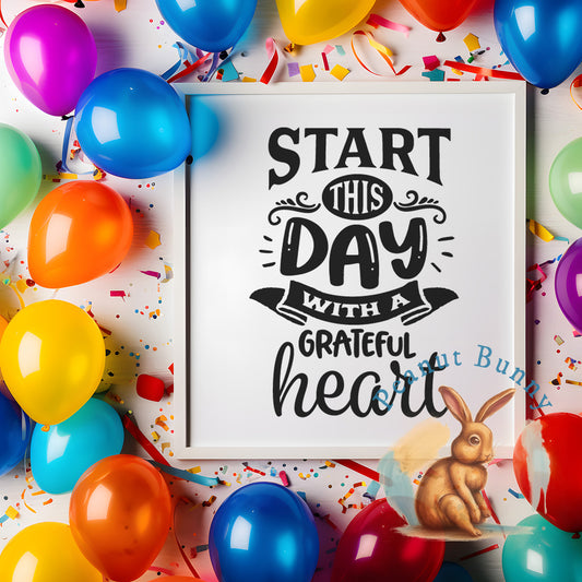 start this day with a grateful heart Christian DTF 568
