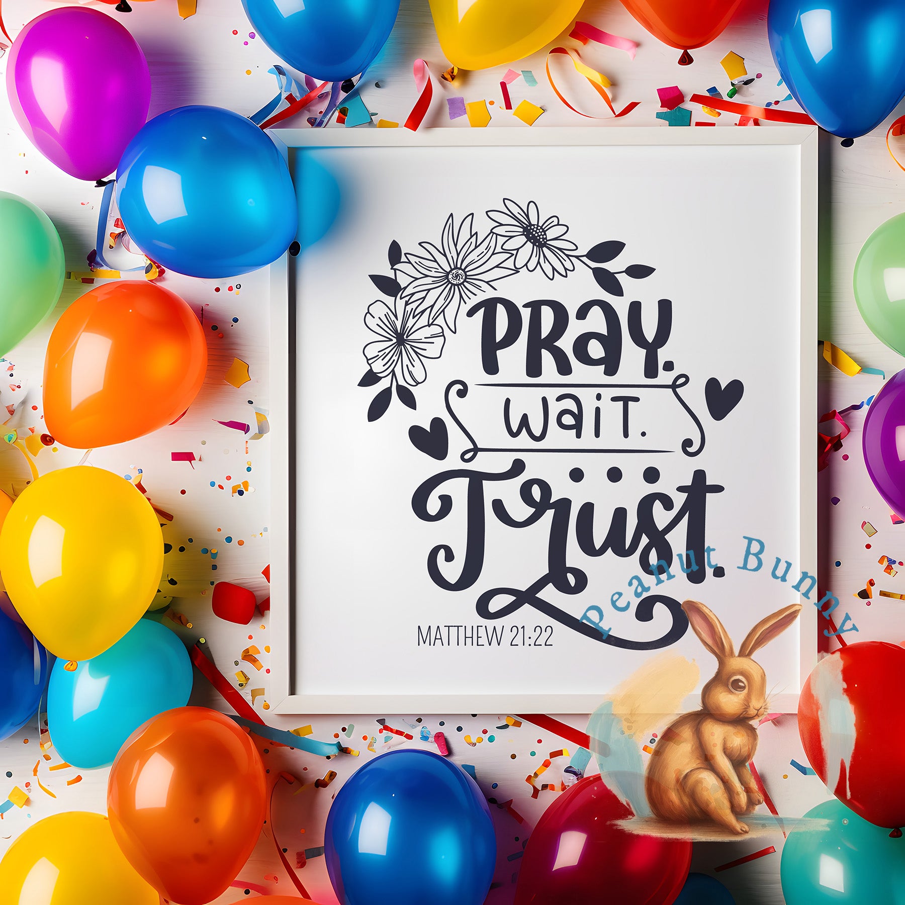 Pray Wait Trust Christian DTF 511
