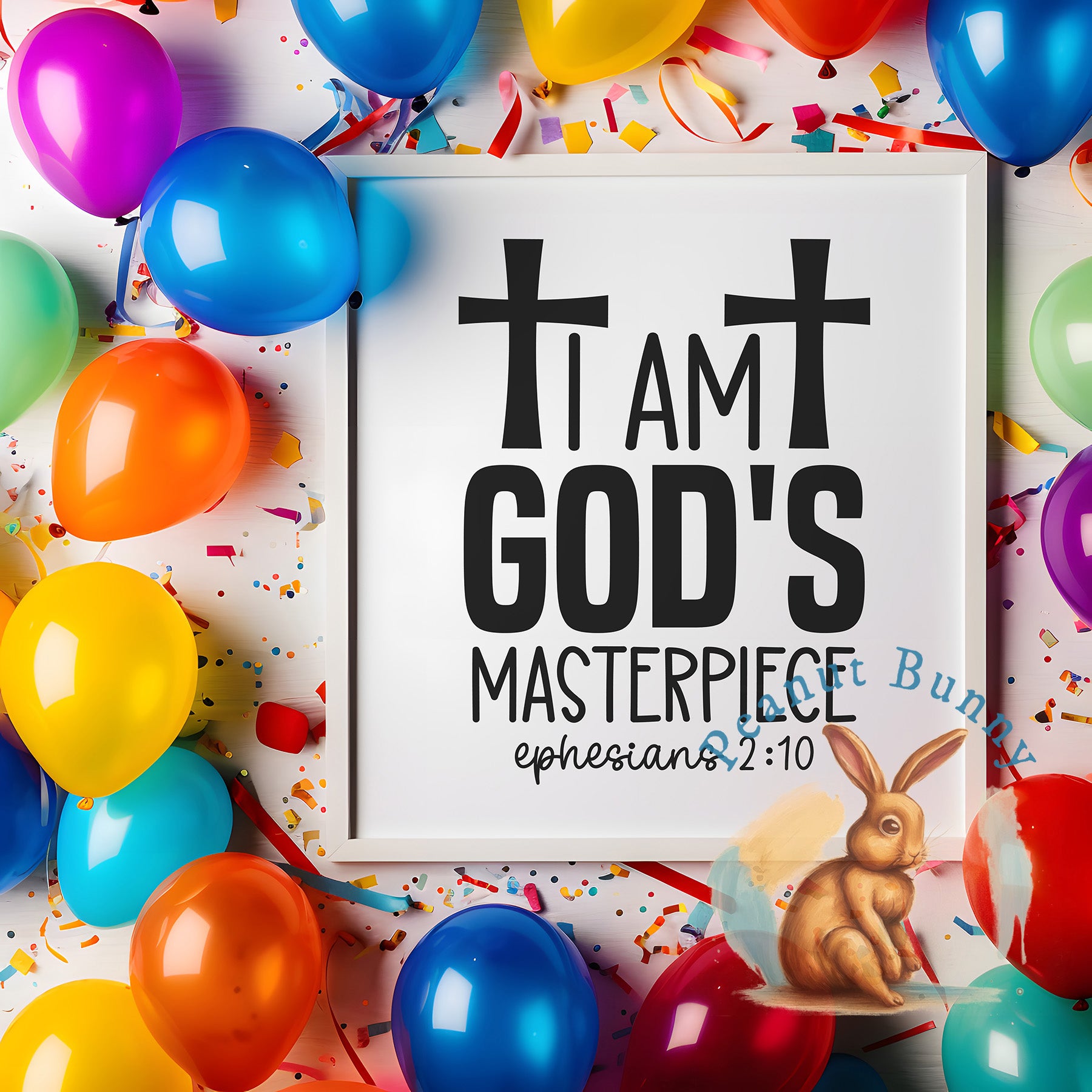 I am god's masterpiece ephesians 2 10-01 Christian DTF 357