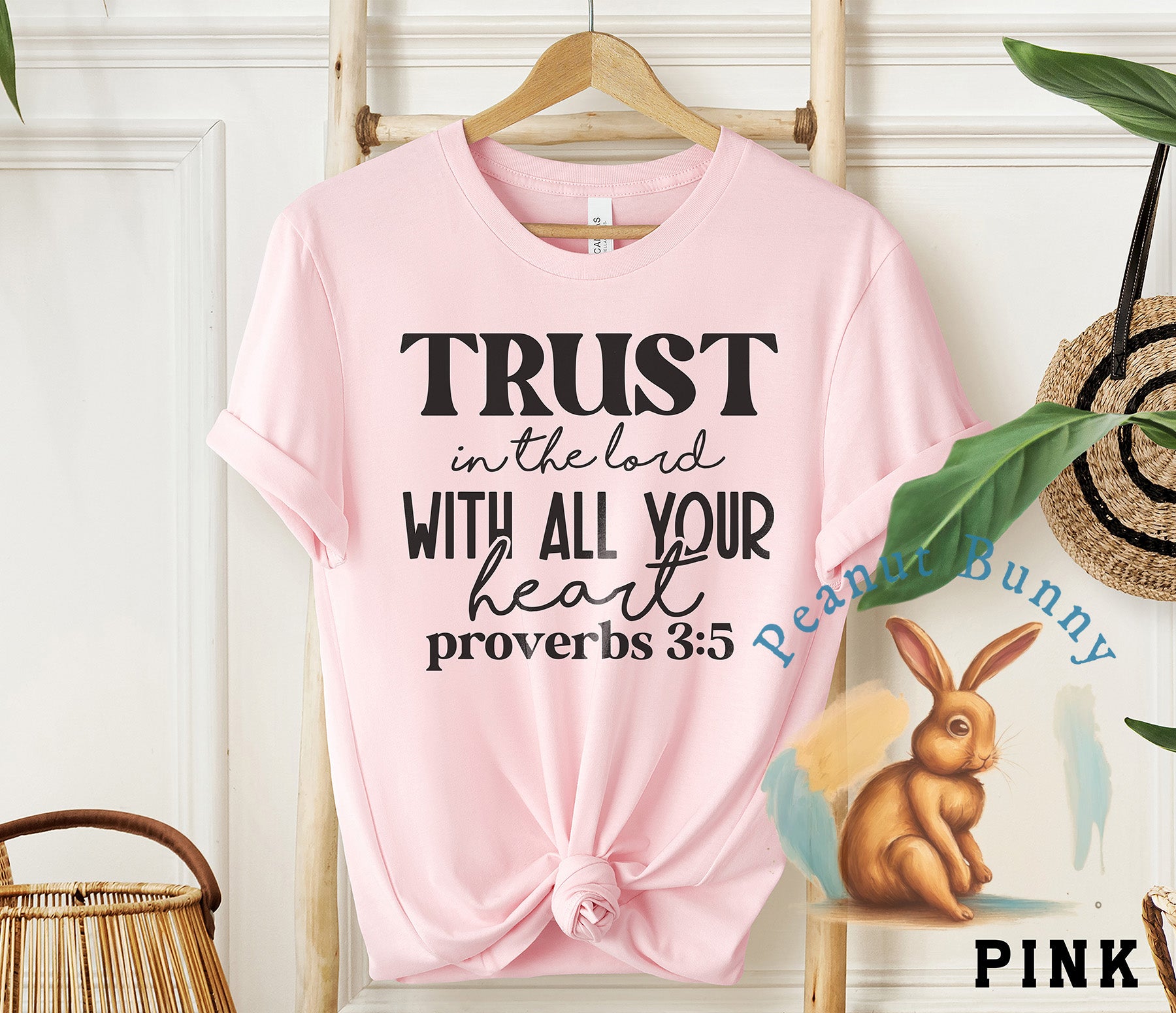 Trust in the lord with all your heart proverbs 3 5-01 Christian DTF 585