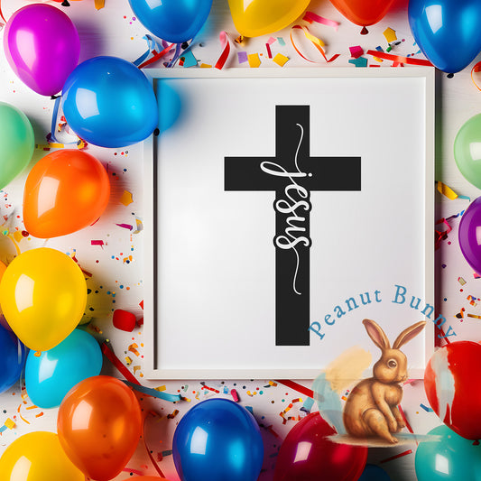 Jesus-Cross-Solid Christian DTF 405