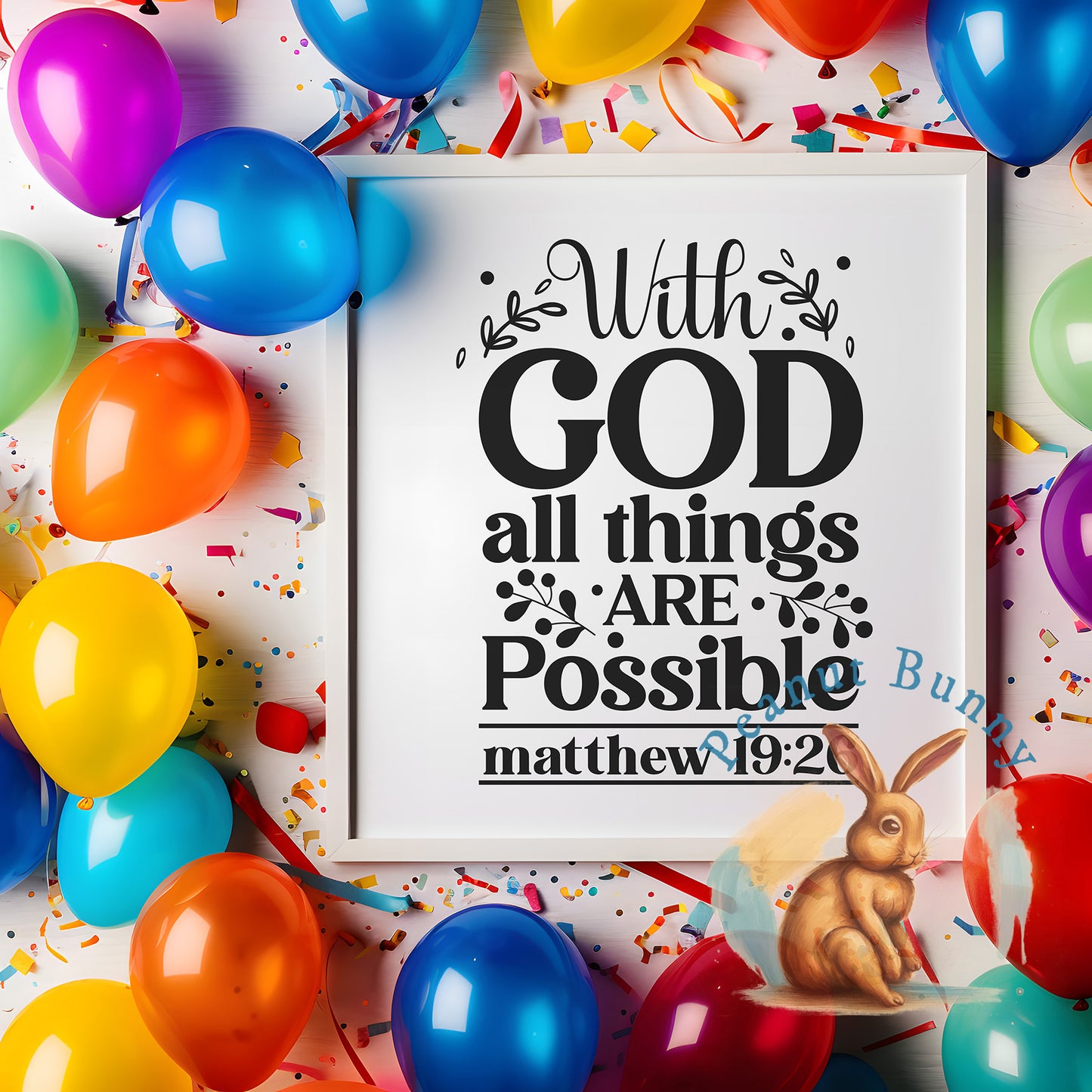 With god all things are possible matthew 19 26-01 Christian DTF 603