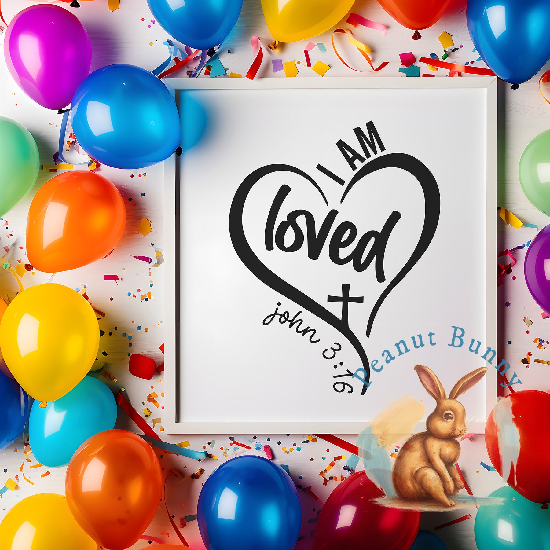 I am loved john 3 16-01 Christian DTF 358